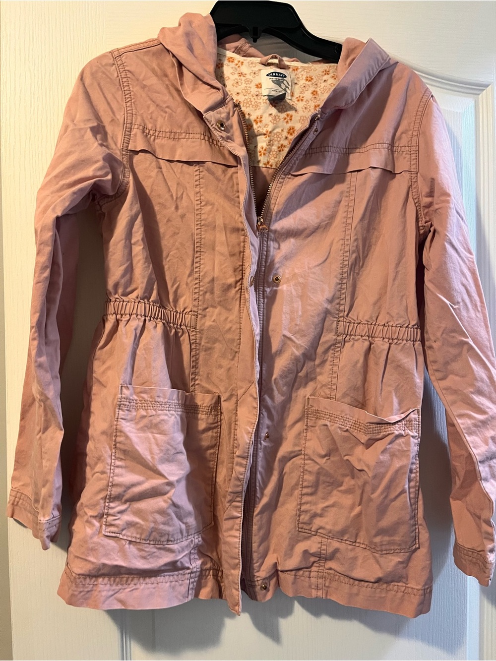 Kids Light Pink Hooded Anorak Jacket - Old Navy